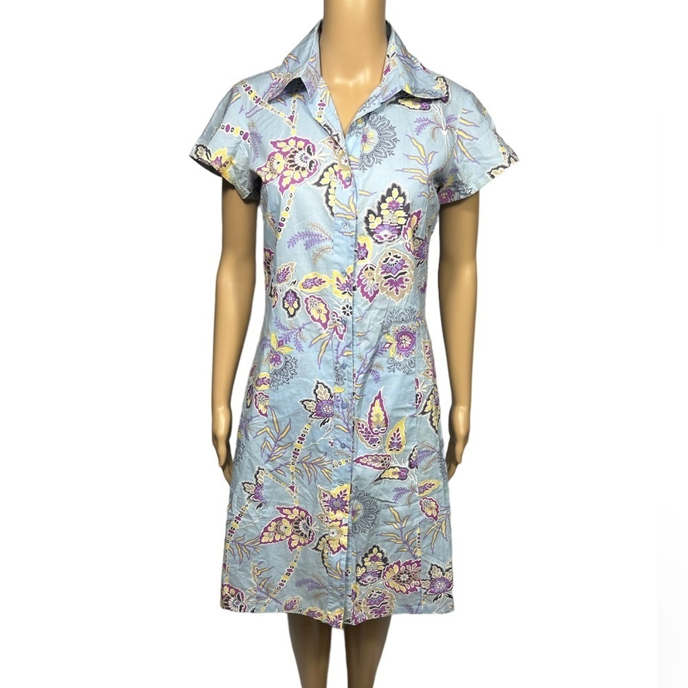 ETRO Cotton Paisley Floral Print Knee-Length Dress Size: S | US6, IT42